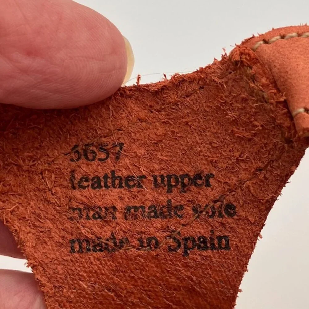 Inter Bios leather sandals rust cork wedge women's size 8.50 - Picture 6 of 6